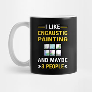 3 People Encaustic Painting Mug